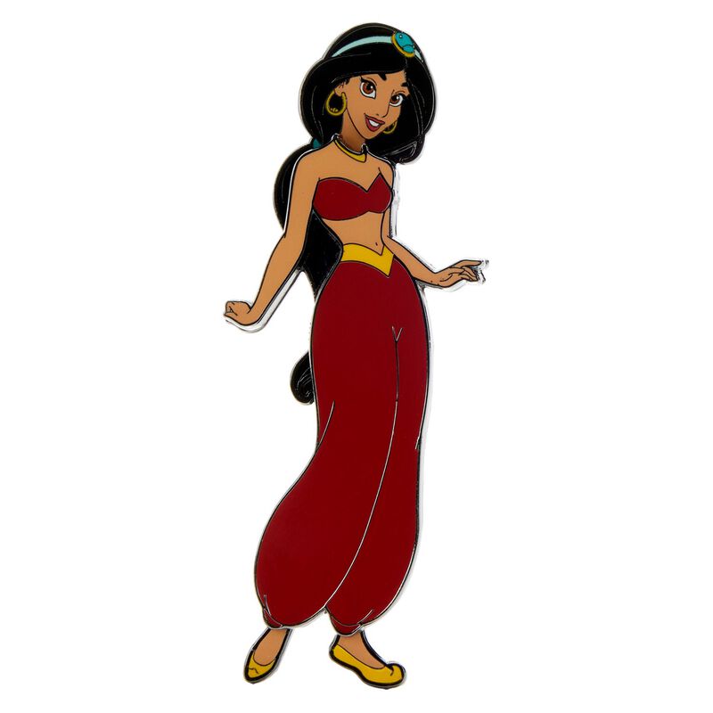 Image of the Jasmine Paper Doll Pin wearing her red ensemble
